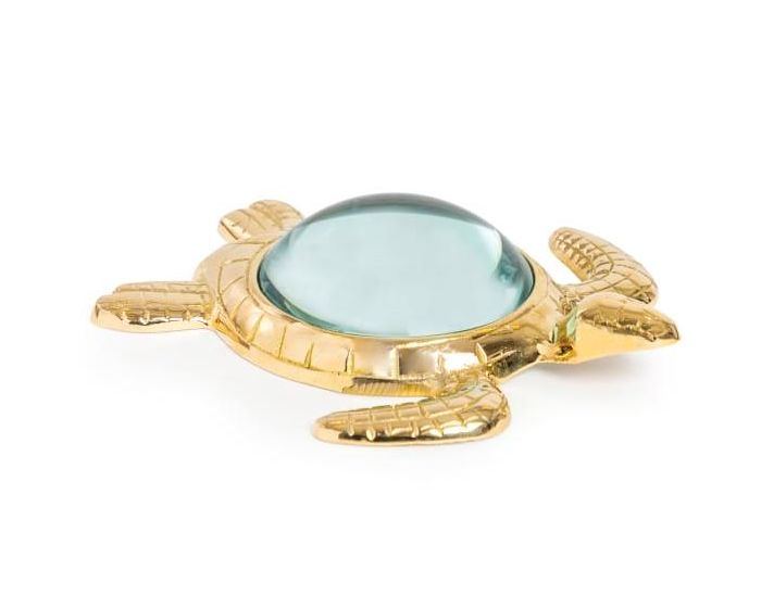 Brass Turtle Magnifying Glass Ornament