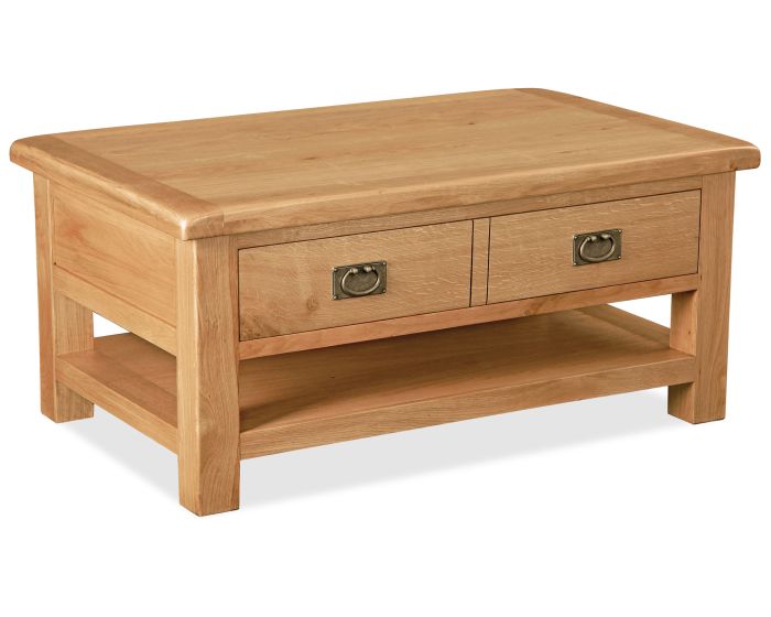 Monterrey Large Coffee Table with Drawer & Shelf