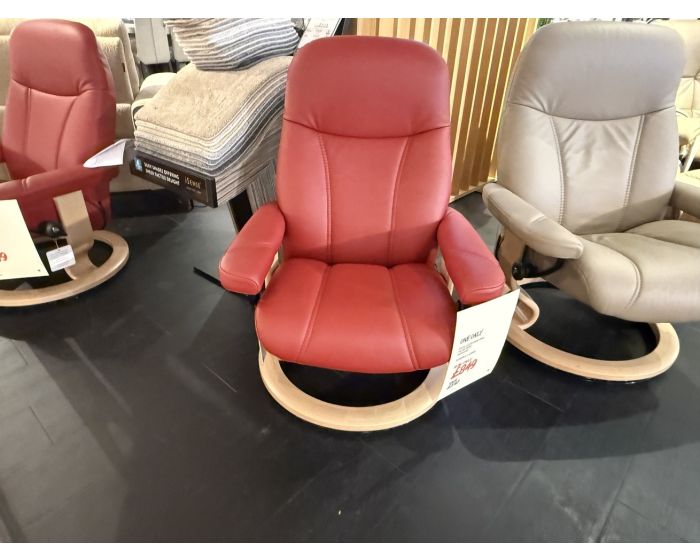 Clearance Stressless Consul Classic Chair Small - Paloma Leather (2 Available)