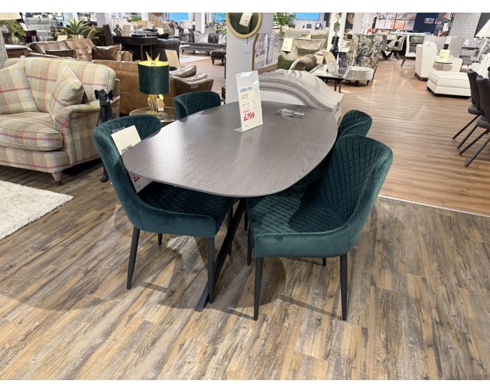 Clearance Sadia Dining Table & 4 Mobus Chairs