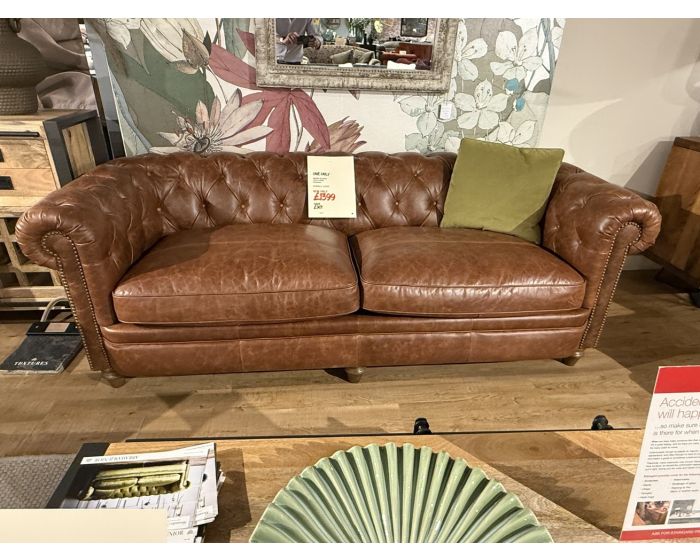 Clearance Alexander & James Abraham Jr Grand Sofa in Leather