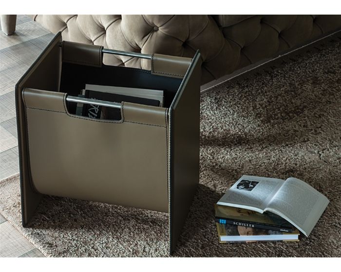 Cattelan Italia Jerry Wooden Bucket & Magazine Rack