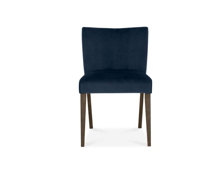 Brienne Dark Blue Velvet Low Back Chair