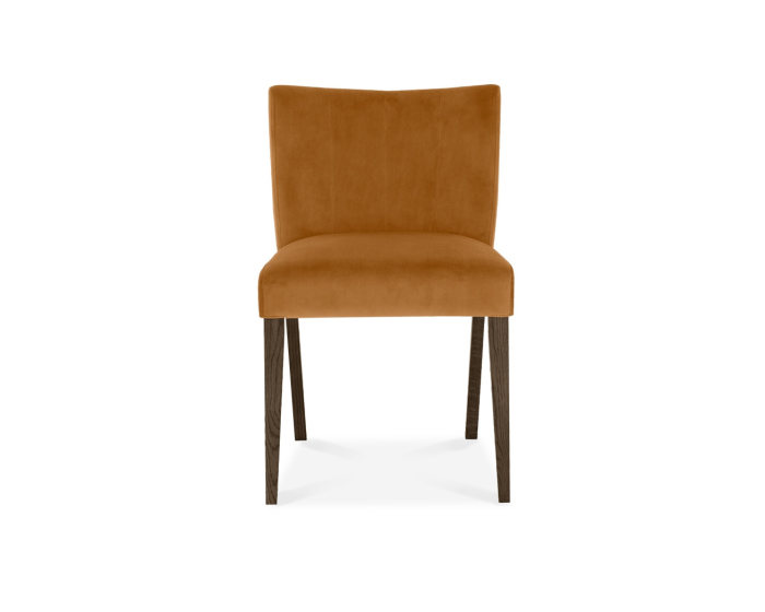 Brienne Harvet Pumpkin Velvet Low Back Chair