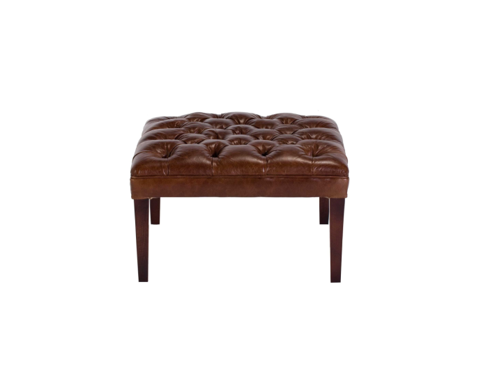 Tetrad Harris Tweed Mackenzie Leather Stool