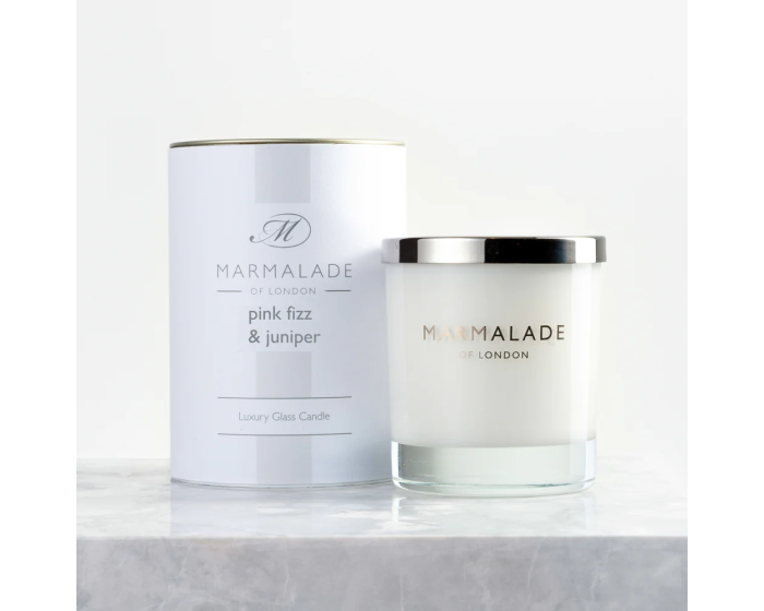Marmalade of London Glass Jar Candle Pink Fizz & Juniper