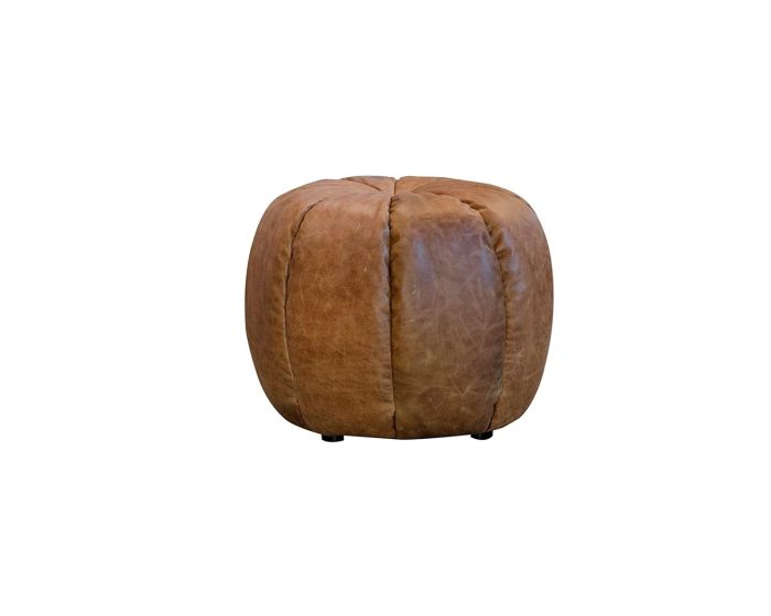 Alexander & James Pumpkin Leather Footstool