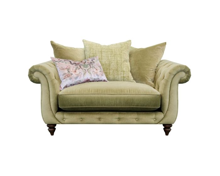 Alexander & James Utopia Fabric Pillow Back Snuggler Chair