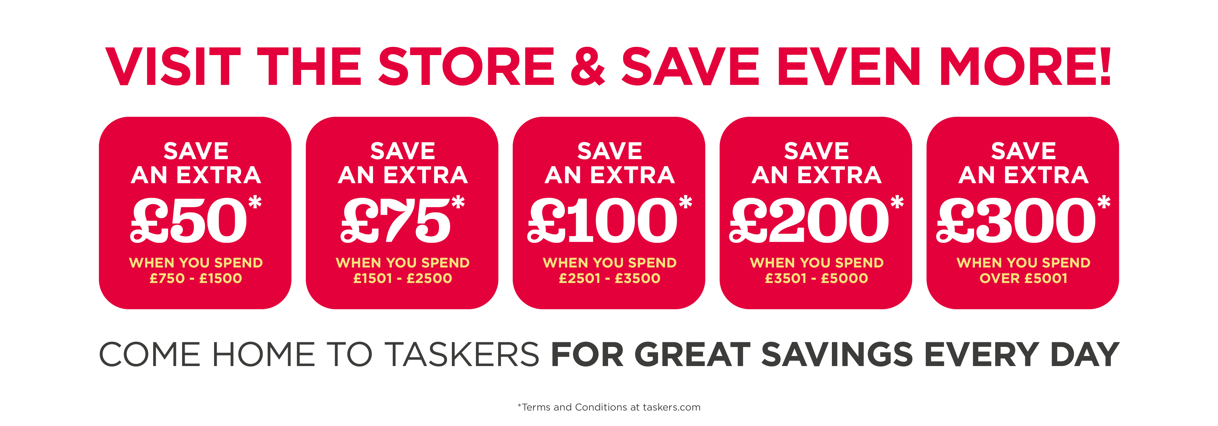 Taskers Summer Sale Extra Savings