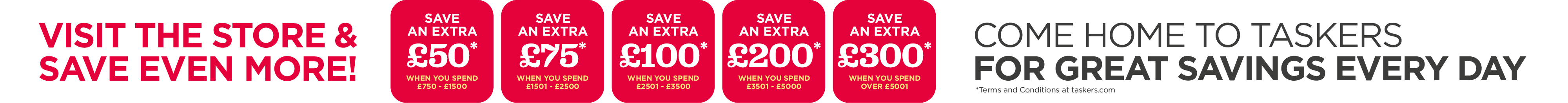 Taskers Summer Sale Extra Savings