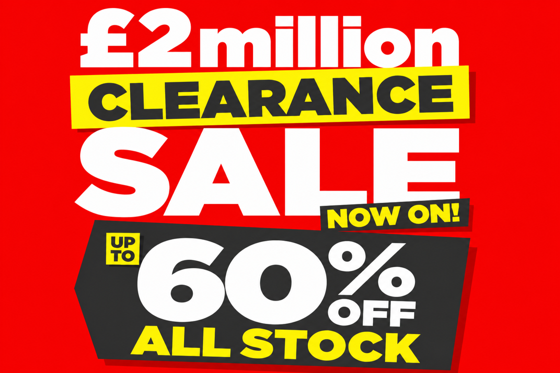 Clearance Sale Now On!