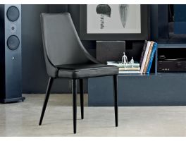 Bontempi Clara Lacquered Metal Frame Dining Chair