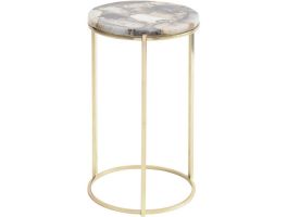 Natural Agate Round Side Table