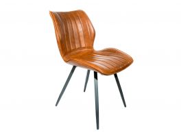 Bluebone Alfa Vegan Leather Dining Chair Tan (x2)