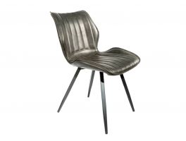 Bluebone Alfa Vegan Leather Dining Chair Grey (x2)