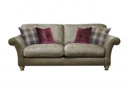Alexander & James Blake 3 Seater Standard Back Sofa upholstered in Satchel Biscotti Leather