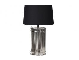 Nickel Cage Table Lamp with Shade