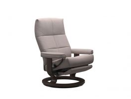 Stressless David Classic Chair with Leg Comfort Yoredale Light Beige Fabric