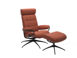 Stressless London Star Adjustable Headrest Chair and Footstool