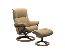 Clearance Stressless Mayfair Signature Chair with Footstool Small / Paloma Sand