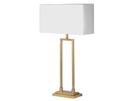 Gold Table Lamp with White Shade
