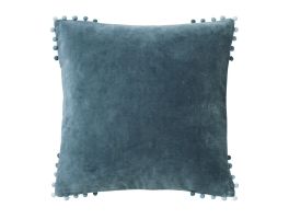 Slate Blue Velvet Cushion
