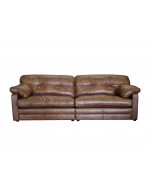 Alexander & James Bailey 4 Seater Split Sofa upholstered in Byron Tumbleweed Leather