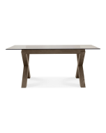 Brienne Glass Top Dining Table
