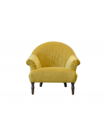 Alexander & James Imogen Chair upholstered in Plush Turmeric (Un-buttoned)