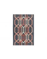 Asiatic Matrix Hexagon Charcoal Rug