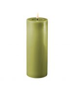 Deluxe Homeart Olive Green LED Candle