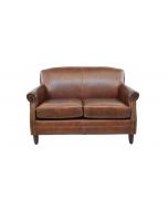 Ancient Mariner Vintage Leather 2 Seater Studded Front Sofa