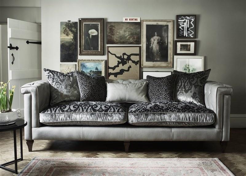 Alexander & James Isabel Leather and Velvet Sofas