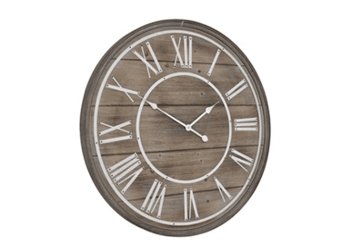 Libra Hemsby Round Wooden Wall Clock
