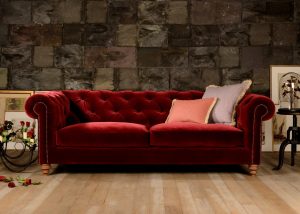 Tetrad Coniston Red Velvet Sofa