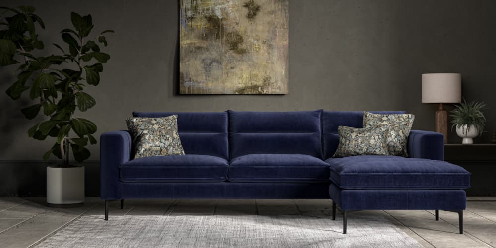 Luxurious Blue Taskers sofa