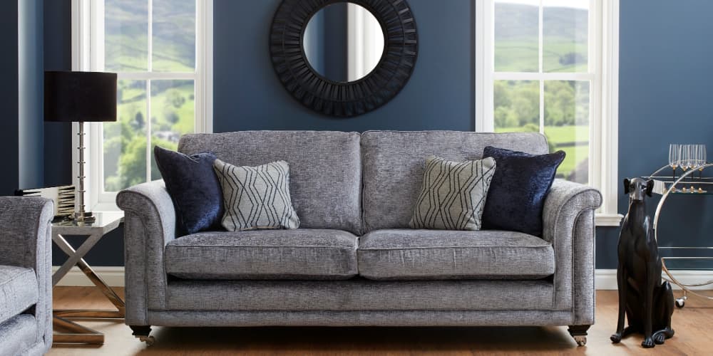 Taskers grey sofa